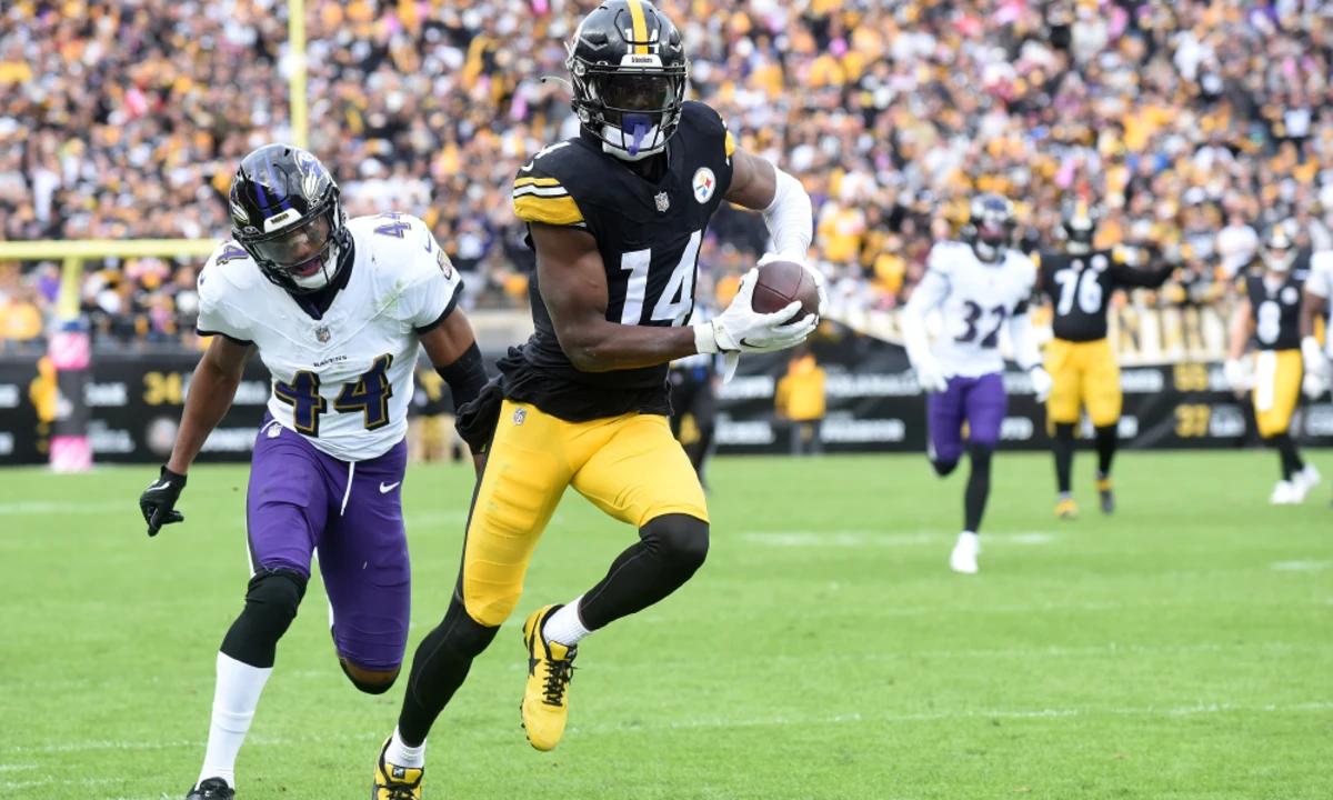 Pittsburgh Steelers wide receiver George Pickens finished the game with six catches for 130 yards and a touchdown. 